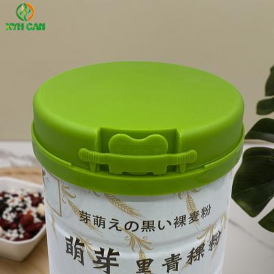 Offset CMYK Round Empty Tin Cans For Barley Meal Milk Powder