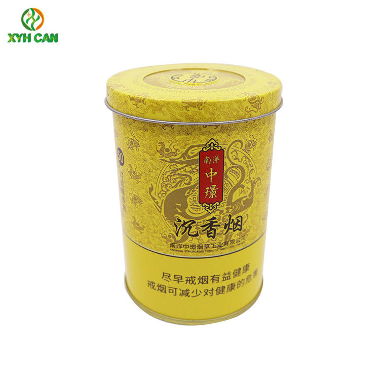 Recyclable Round Tin Gift Box Packaging For Cigar Christmas  500g~900g