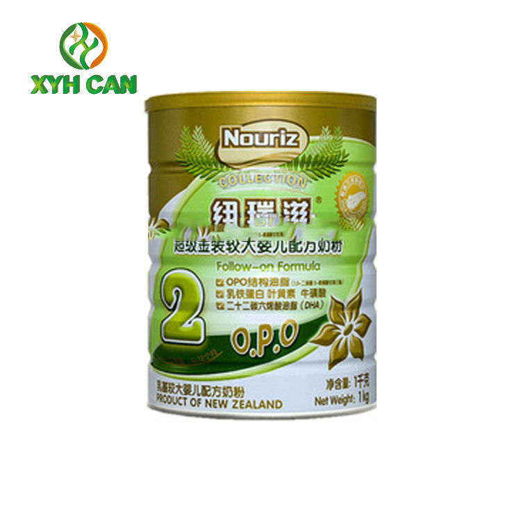 Milk Powder Tin Can Recyclable Milk Powder Round Tin Containers With Lids