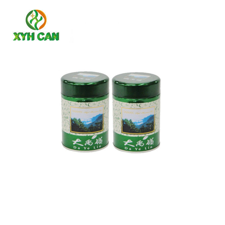 Tea Tin Can Food Grade Standard Round Metal Printing Glossy Box for Tea