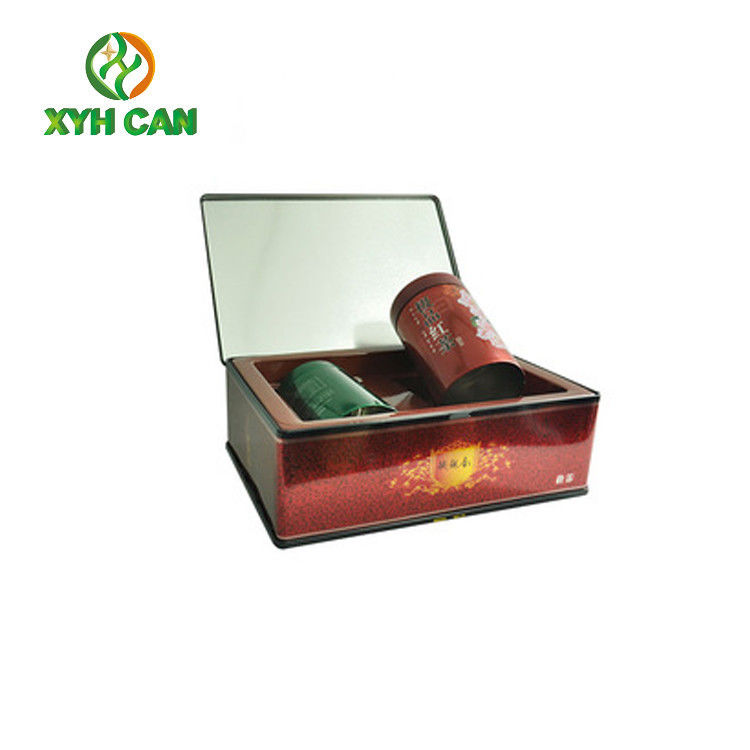 Tea Tin Can Food Safety Standard Custom Printing Tinplate Can for Tea Two Can