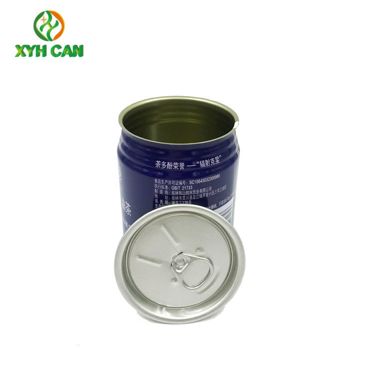 0.22mm Thickness Food Grade Tin Boxes for 300ML Beverage Drinks CMYK Removed Lid